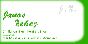 janos nehez business card