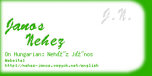 janos nehez business card